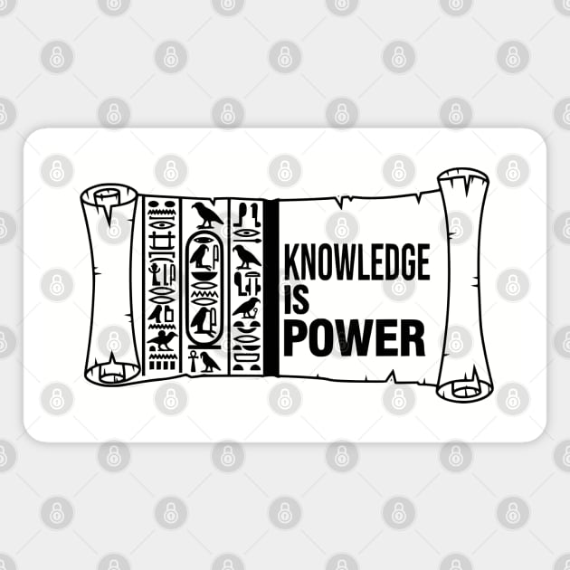 Knowledge is Power - Egyptian Scroll Magnet by UrbanLifeApparel